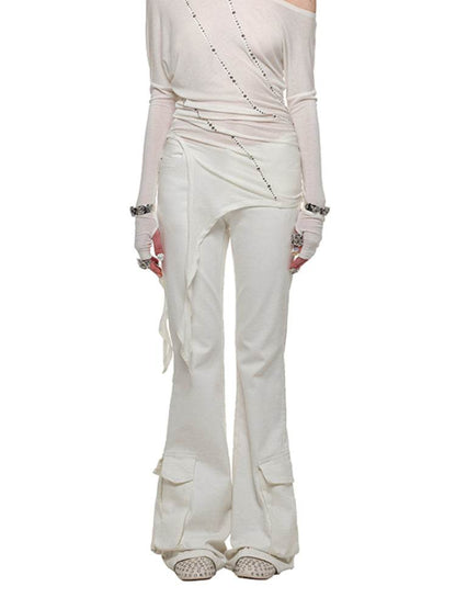 Rhinestone Flared Pants - My Store