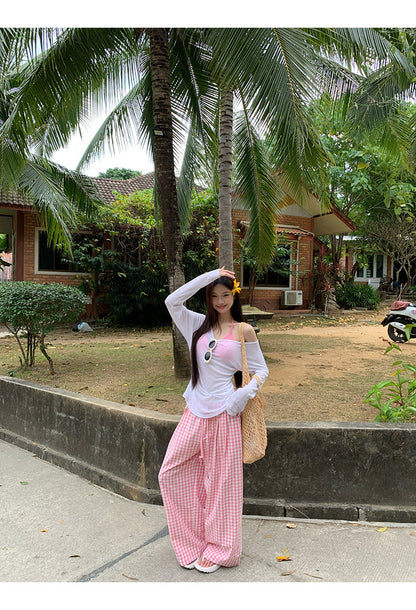 Pink Plaid Pants