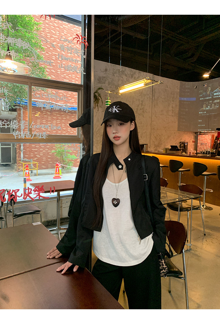Black Cropped Jacket