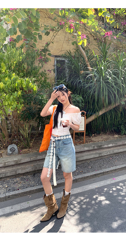 White Off Shoulder Blouse Top