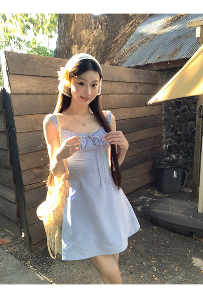 Blue Backless Dress