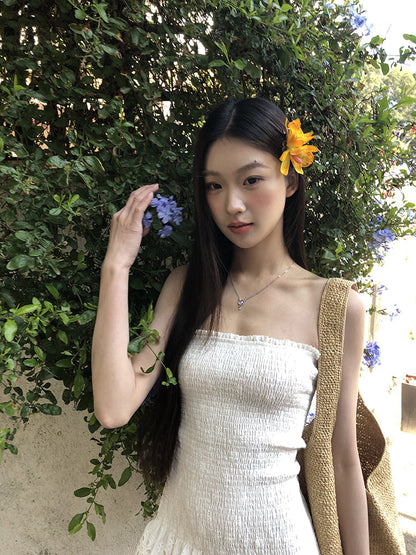 White Strapless Dress