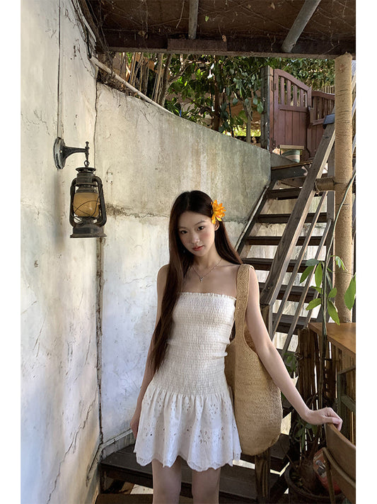 White Strapless Dress