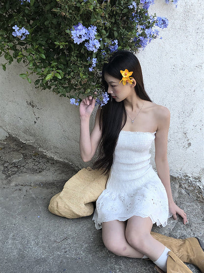 White Strapless Dress
