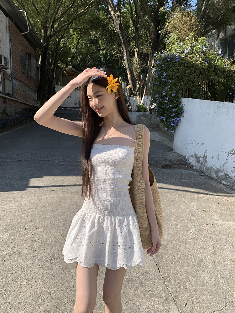 White Strapless Dress