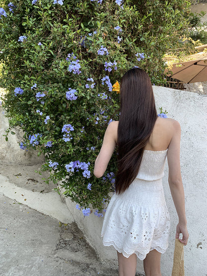 White Strapless Dress