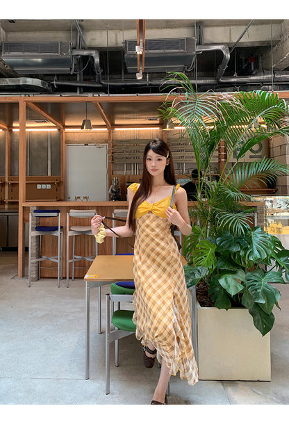 Yellow Print Dress
