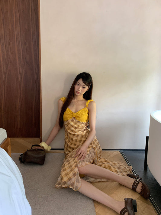 Yellow Print Dress