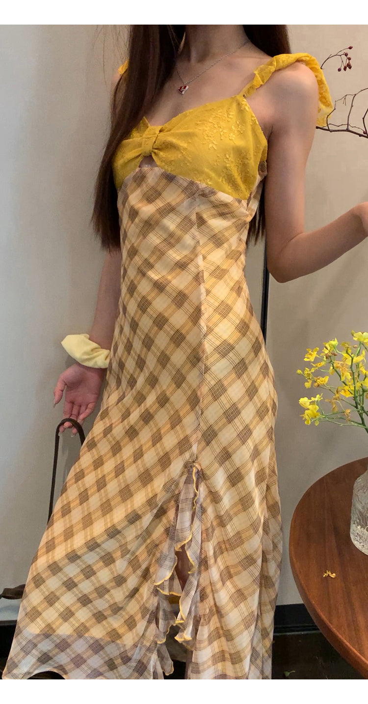 Yellow Print Dress