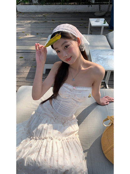 Pink Floral Top & Skirt Set
