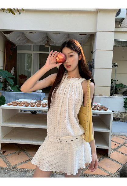 Jia Floral Pattern Belt Dress