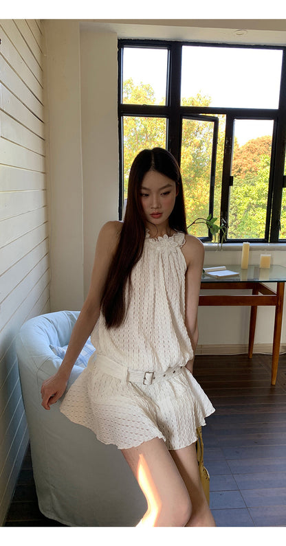 Jia Floral Pattern Belt Dress