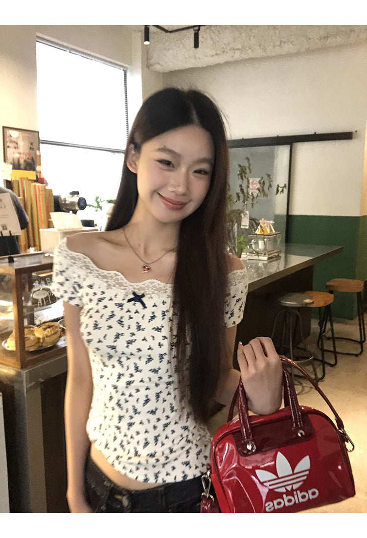 White Floral Lace Top