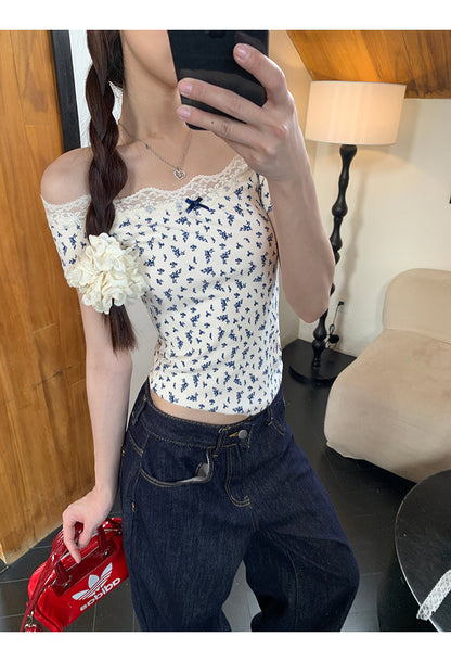 White Floral Lace Top