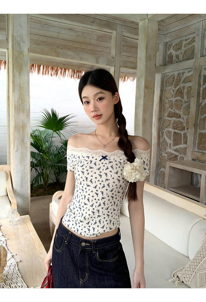 White Floral Lace Top