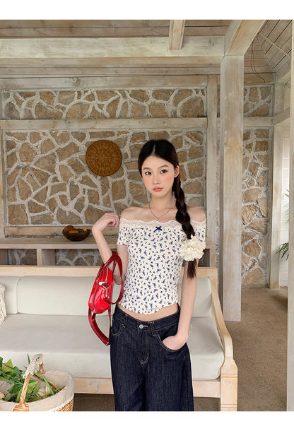 White Floral Lace Top