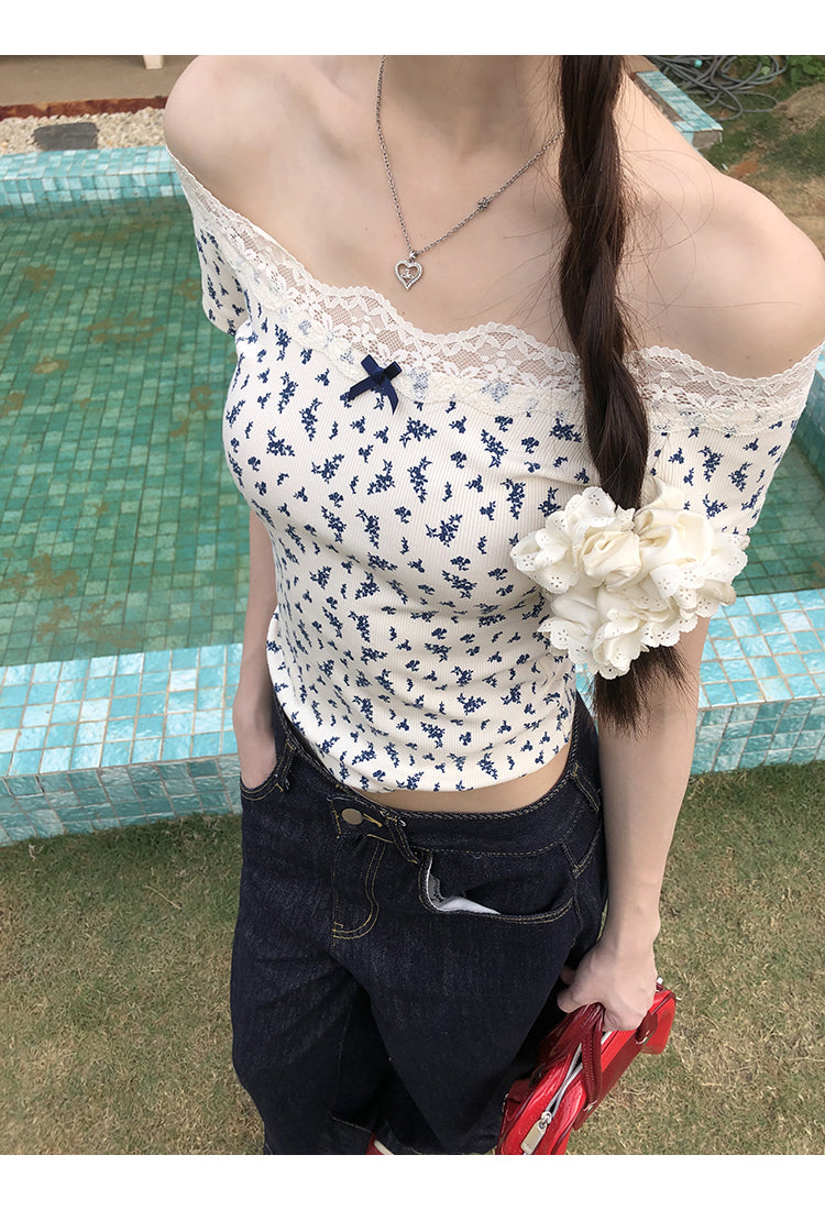 White Floral Lace Top