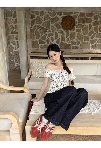 White Floral Lace Top