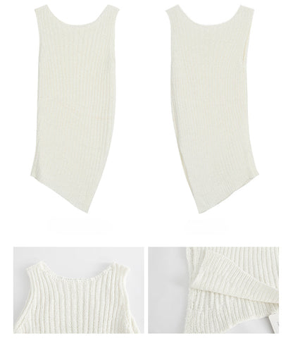 Wool Asymmetrical Cut Top