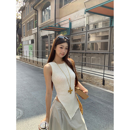 Wool Asymmetrical Cut Top