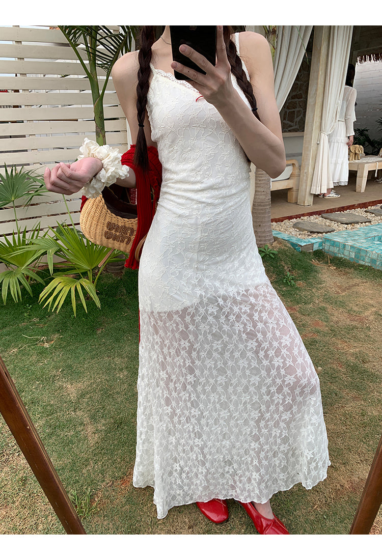 White Red Bow Dress