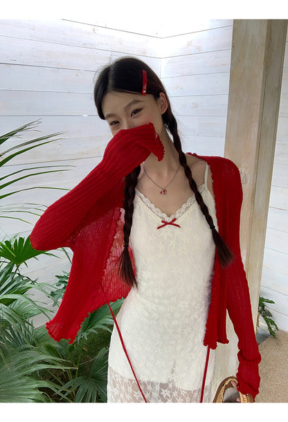 White Red Bow Dress