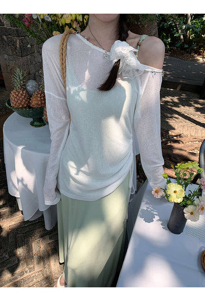 See Through Long Sleeve Top