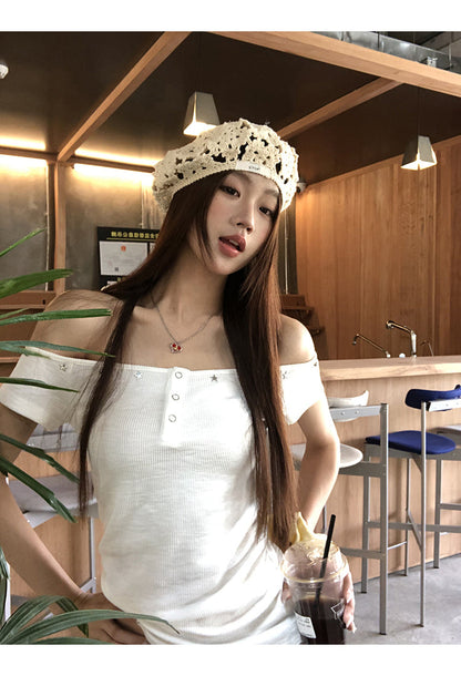 White Strapless Top