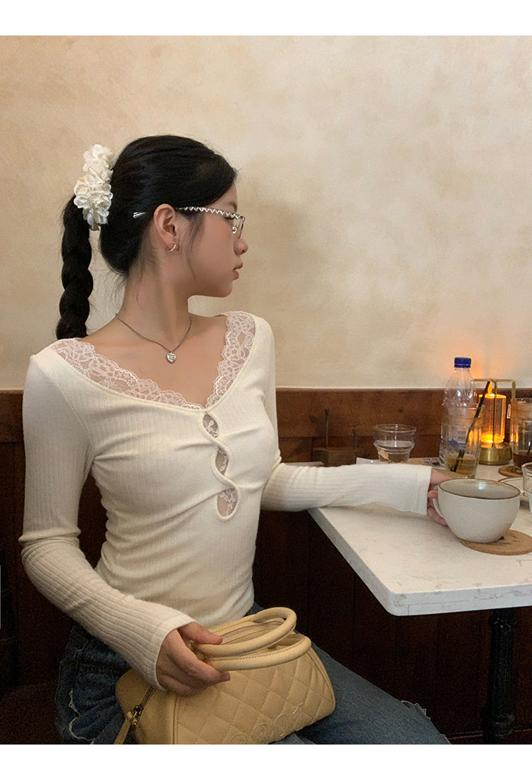 Lace Long Sleeve Top