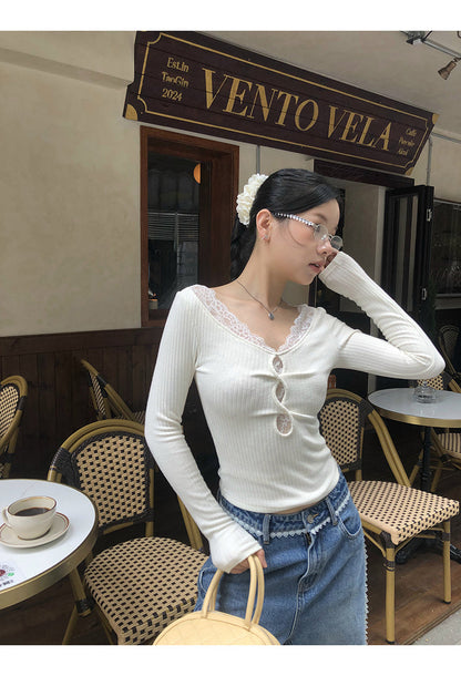Lace Long Sleeve Top