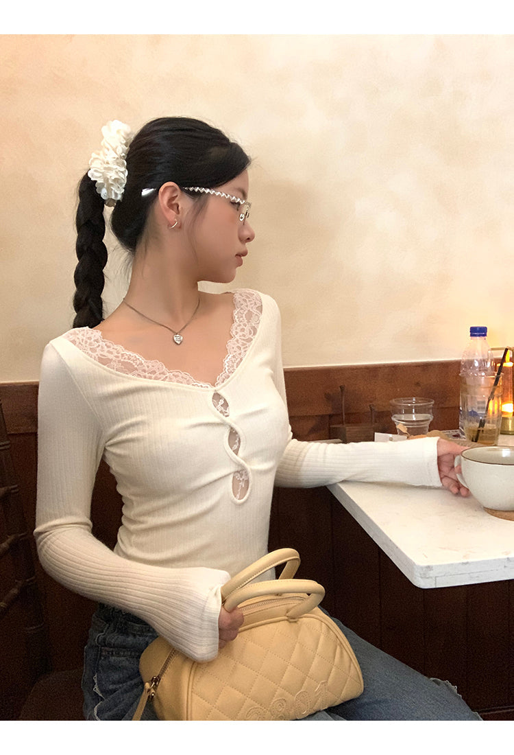 Lace Long Sleeve Top
