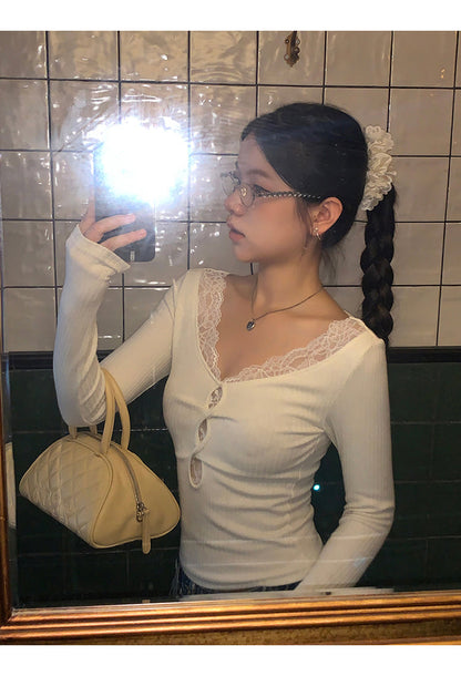 Lace Long Sleeve Top