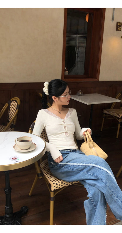 Lace Long Sleeve Top