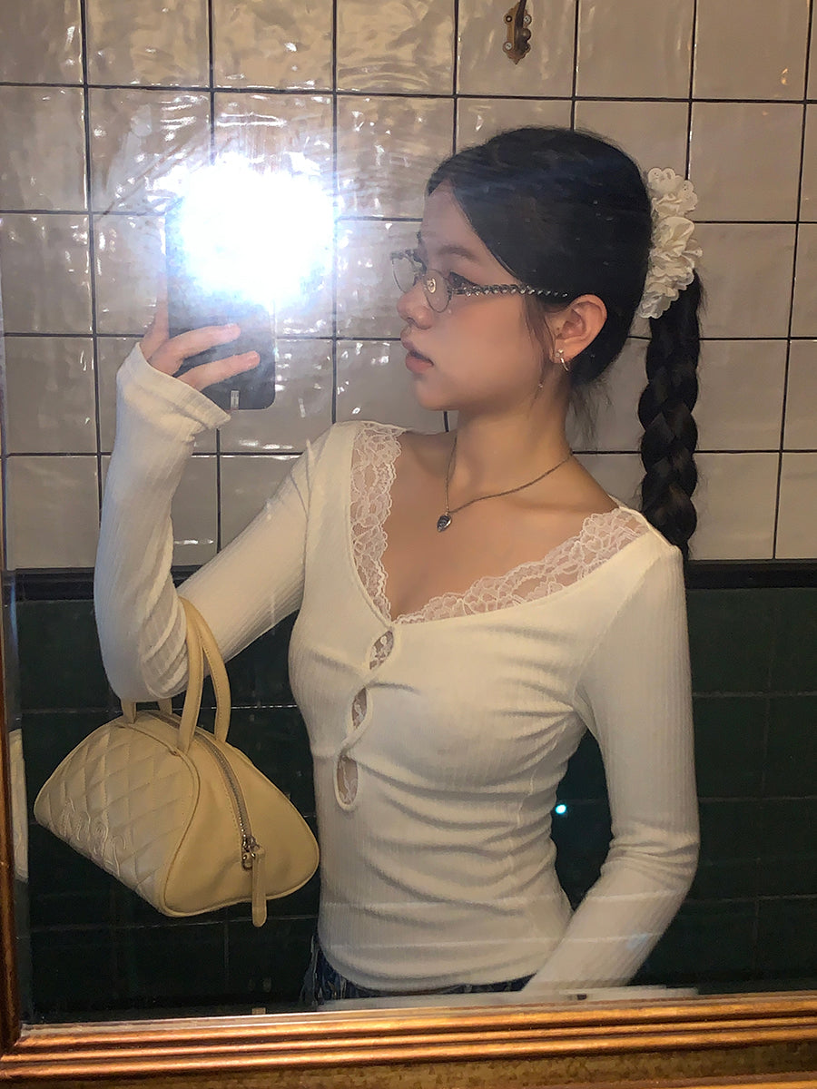 Lace Long Sleeve Top