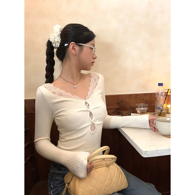 Lace Long Sleeve Top