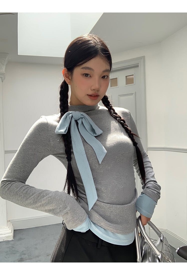 Blue Ribbon Long Sleeve Top