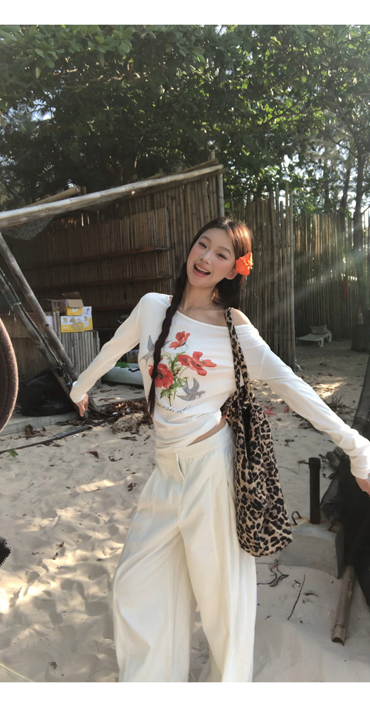 Flower Print Vacation Top