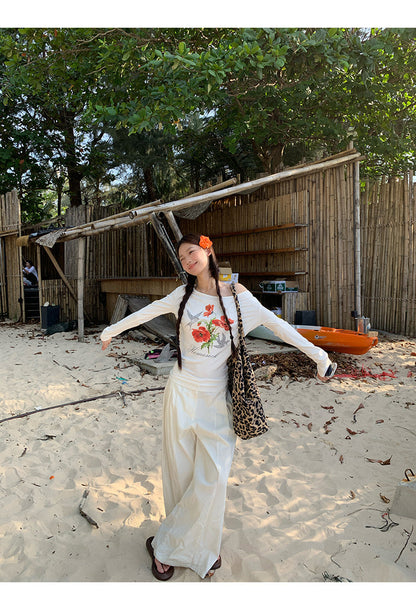 Flower Print Vacation Top