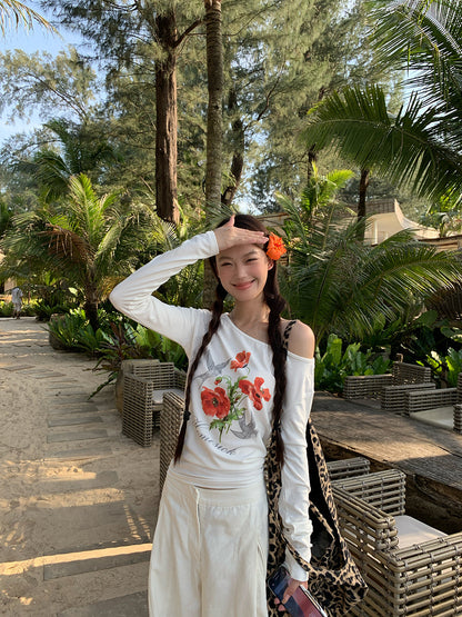 Flower Print Vacation Top