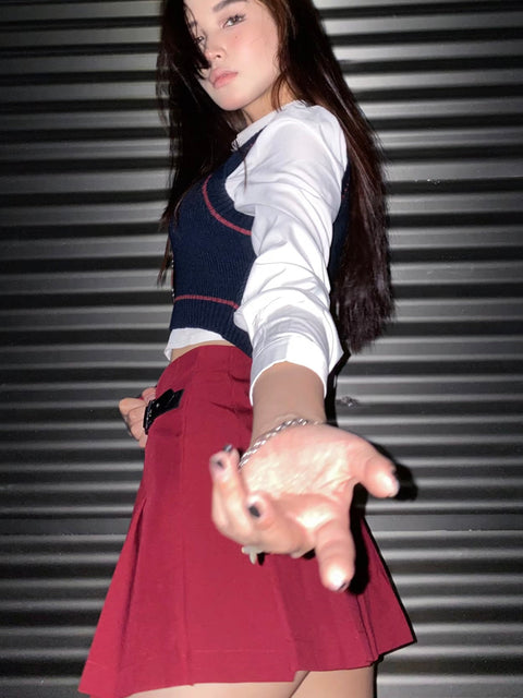Uniform Top & Skirt Set