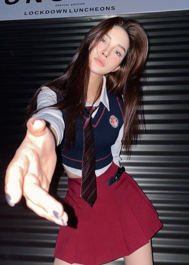 Uniform Top & Skirt Set
