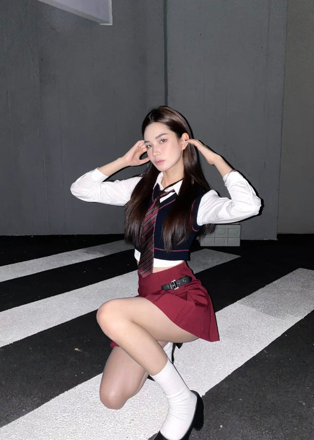 Uniform Top & Skirt Set