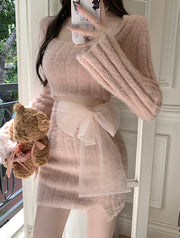 Knit Top & Skirt Fall Set