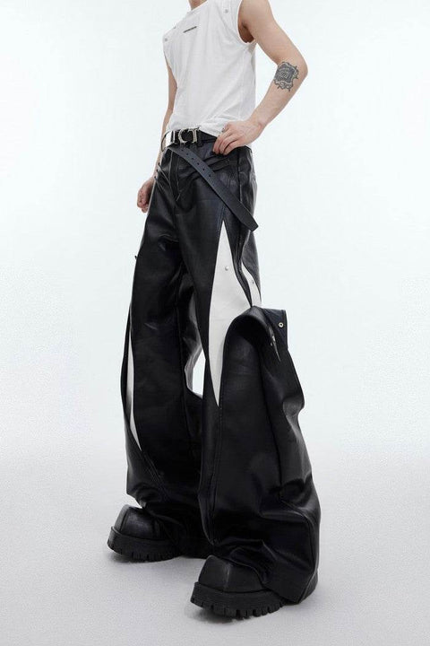 Deconstructed Leather Pants - My Store