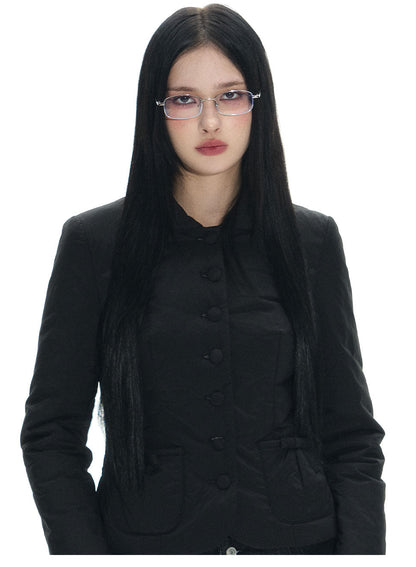 Silver Narrow Frame Glasses