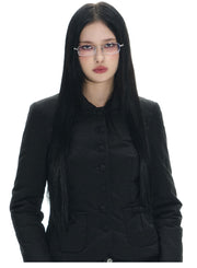 Silver Narrow Frame Glasses