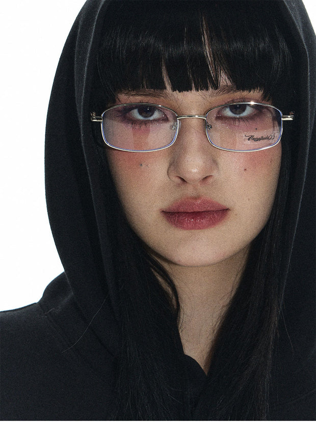 Silver Narrow Frame Glasses
