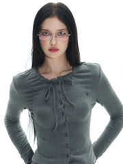 Silver Narrow Frame Glasses