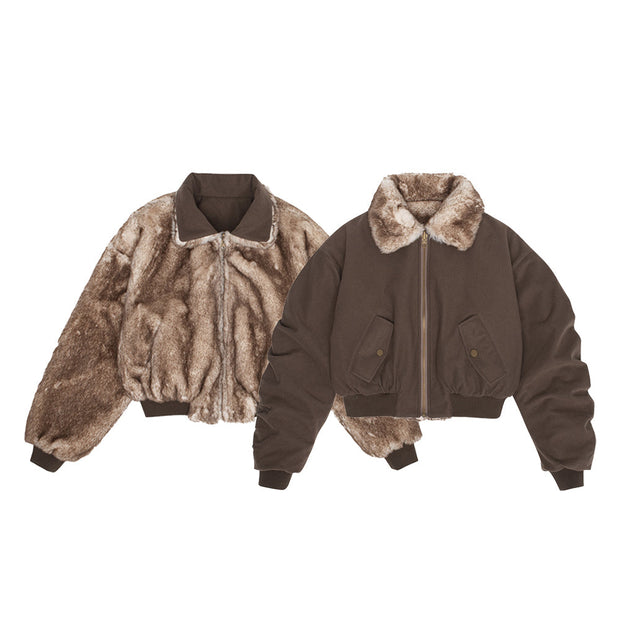 Double Sided Reversible Mink Fur Jacket