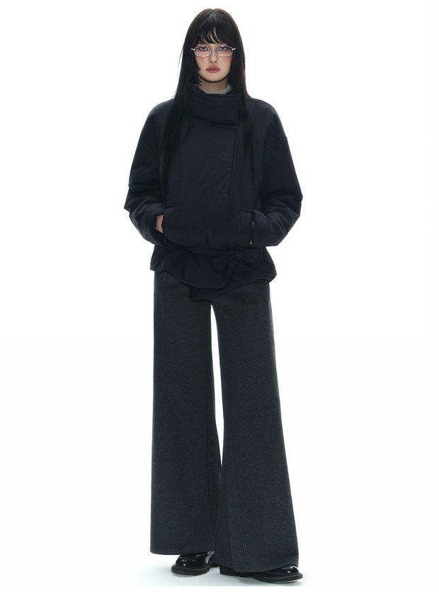 Tie Wrap Double Breasted Thermal Coat